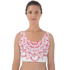 Intricate Mandala T- Shirt Shades Of Pink Floral Mandala T- Shirt Velvet Crop Top by maxcute