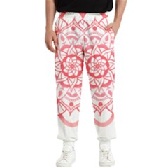 Intricate Mandala T- Shirt Shades Of Pink Floral Mandala T- Shirt Men s Elastic Waist Pants