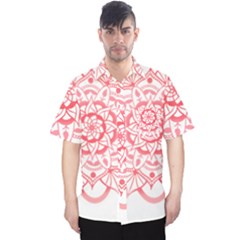 Intricate Mandala T- Shirt Shades Of Pink Floral Mandala T- Shirt Men s Hawaii Shirt