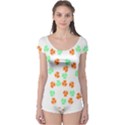 Irish T- Shirt Shamrock Pattern In Green White Orange T- Shirt Boyleg Leotard  View1