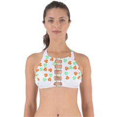 Irish T- Shirt Shamrock Pattern In Green White Orange T- Shirt Perfectly Cut Out Bikini Top by maxcute