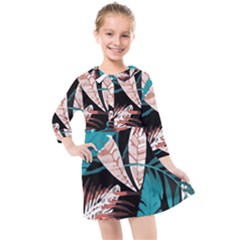 Jungle T- Shirt Jungle Paradise Botanical T- Shirt Kids  Quarter Sleeve Shirt Dress by maxcute