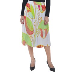 Leaves Art T- Shirtleaves T- Shirt Classic Velour Midi Skirt  by maxcute