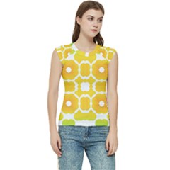 Yellow Seamless Pattern Women s Raglan Cap Sleeve Tee