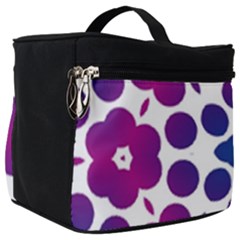 Purple Blue Repeat Pattern Make Up Travel Bag (big)