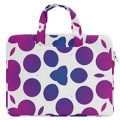 Purple Blue Repeat Pattern Macbook Pro 13  Double Pocket Laptop Bag