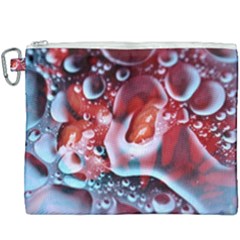 Abstract Art Texture Bubbles Canvas Cosmetic Bag (xxxl) by Ravend