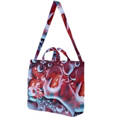 Abstract Art Texture Bubbles Square Shoulder Tote Bag by Ravend