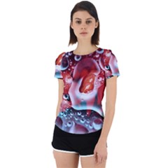 Abstract Art Texture Bubbles Back Cut Out Sport Tee