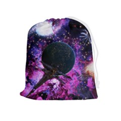 Spaceship Alien Futuristic Drawstring Pouch (xl)