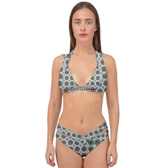 Pattern Background Abstract Double Strap Halter Bikini Set