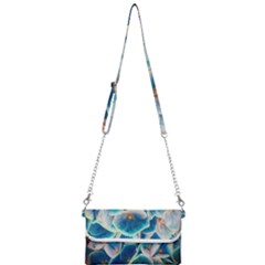 Hydrangeas-blossom-bloom-blue Mini Crossbody Handbag
