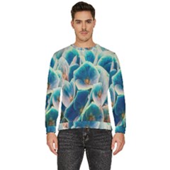 Hydrangeas-blossom-bloom-blue Men s Fleece Sweatshirt