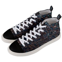 Abstract Wallpaper Artwork Pattern Texture Men s Mid-top Canvas Sneakers