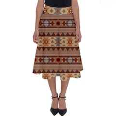 Southwest-pattern-tan-large Perfect Length Midi Skirt by SouthwestDesigns