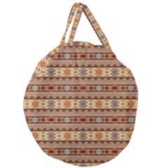 Southwest-pattern-tan-large Giant Round Zipper Tote by SouthwestDesigns