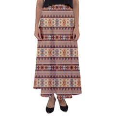 Southwest-pattern-tan-large Flared Maxi Skirt by SouthwestDesigns