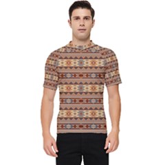 Southwest-pattern-tan-large Men s Short Sleeve Rash Guard