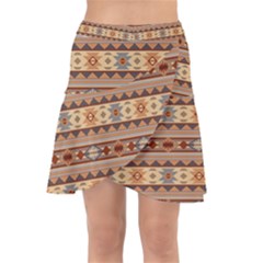 Southwest-pattern-tan-large Wrap Front Skirt by SouthwestDesigns