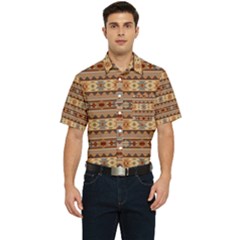 Southwest-pattern-tan-large Men s Short Sleeve Pocket Shirt  by SouthwestDesigns
