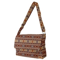 Southwest-pattern-tan-large Full Print Messenger Bag (m)