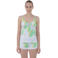 Leaves Design T- Shirtleaves T- Shirt (3) Tie Front Two Piece Tankini by maxcute