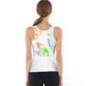 Leaves Silhouette Art T- Shirt Delicate Abstract Pastel Coloured Leaves Silhouette Art T- Shirt Tank Top View2