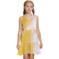 Lemon T- Shirt Yellow Lemon Hanging On A Tree Real Photograph T- Shirt Kids  Sleeveless Tiered Mini Dress by maxcute