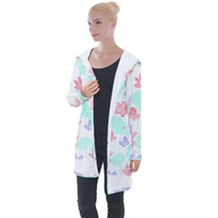 Lotus T- Shirt Lotus Love T- Shirt Longline Hooded Cardigan by maxcute