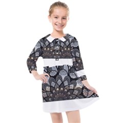 Mandala T- Shirt Mandala The Sunrise Series 001 T- Shirt Kids  Quarter Sleeve Shirt Dress by maxcute