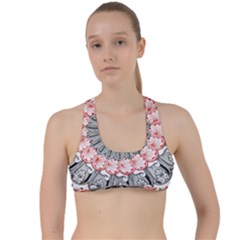 Mandala T- Shirt Sprinkled Mandala T- Shirt Criss Cross Racerback Sports Bra by maxcute