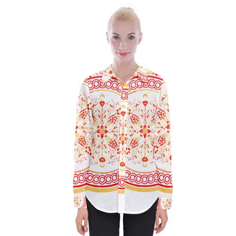 Mosaic T- Shirt Florentine Mosaic T- Shirt Womens Long Sleeve Shirt by maxcute