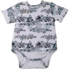 Nature Pattern T- Shirt Minimalist Leaf Line Art Illustration As A Seamless Surface Pattern Design ( Baby Short Sleeve Bodysuit by maxcute