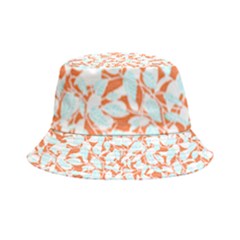 Nature Pattern T- Shirt Minimalist Leaf Line Art Illustration As A Seamless Surface Pattern Design ( Inside Out Bucket Hat