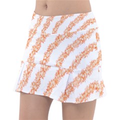 Orange Sparkle Glitter Art Lines T- Shirt Orange Sparkle Glitter Lines Art T- Shirt Classic Tennis Skirt by maxcute