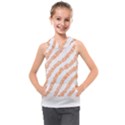 Orange Sparkle Glitter Art Lines T- Shirt Orange Sparkle Glitter Lines Art T- Shirt Kids  Sleeveless Hoodie View1