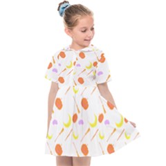 Pattern Design T- Shirt Halloween With Witch Stuffs T- Shirt Kids  Sailor Dress