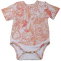 Pattern T- Shirt Autumn Peach Art Nouveau Pattern T- Shirt Baby Short Sleeve Bodysuit View1