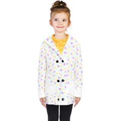 Pattern T- Shirt Círculos Coloridos T- Shirt Kids  Double Breasted Button Coat