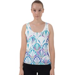 Pattern T- Shirt Glamorous Twenties Art Deco Pastel Pattern T- Shirt Velvet Tank Top by maxcute