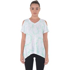 Pattern T- Shirt Lacy Leaves T- Shirt Cut Out Side Drop Tee by maxcute