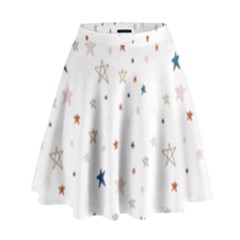 Pattern T- Shirt Seamless Pattern With Colorful Stars T- Shirt High Waist Skirt by maxcute