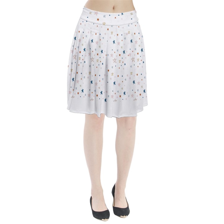 Pattern T- Shirt Seamless Pattern With Colorful Stars T- Shirt Pleated Skirt