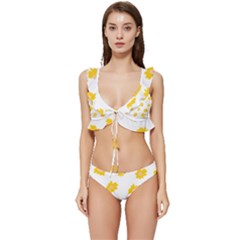 Pattern T- Shirt You Are My Sunshine T- Shirt Low Cut Ruffle Edge Bikini Set by maxcute