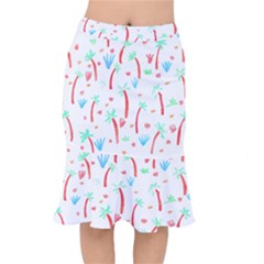 Pattern T- Shirtthe Watercolor Jungle Pattern 2 T- Shirt Short Mermaid Skirt by maxcute