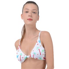 Pattern T- Shirtthe Watercolor Jungle Pattern 2 T- Shirt Knot Up Bikini Top