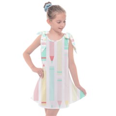 Pencils T- Shirt Pencil Case T- Shirt Kids  Tie Up Tunic Dress by maxcute