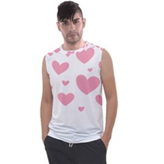 Pink Hearts Pattern T- Shirt Pink And Purple Heart Pattern T- Shirt Men s Regular Tank Top by maxcute