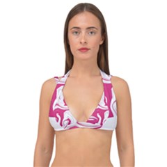 Pink Marble T- Shirt Pink Red Elegante Liquid Marble Fluid Art Design Style  T- Shirt Double Strap Halter Bikini Top by maxcute