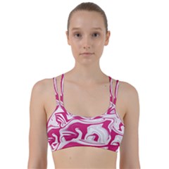 Pink Marble T- Shirt Pink Red Elegante Liquid Marble Fluid Art Design Style  T- Shirt Line Them Up Sports Bra